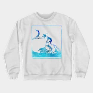 Tightrope Shadow in Blue Crewneck Sweatshirt